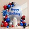 58PCS Red Blue Black & Metallic Silver Balloon Set – Hero Theme Birthday, Boys Party, Kids Celebration & Event Backdrop Decorations (12 Inch Latex & Foil Balloons)